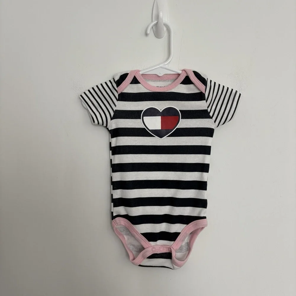 Tommy Hilfiger Baby Girls One Piece Bodysuits Set of 2 Size 3-6 Months